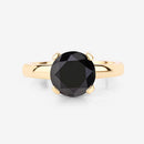 3.00 Carat Genuine Black Diamond 14K Yellow Gold Ring-13