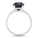 3.00 Carat Genuine Black Diamond 14K White Gold Ring-6