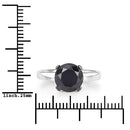 3.00 Carat Genuine Black Diamond 14K White Gold Ring-7