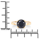 3.00 Carat Genuine Black Diamond 14K Yellow Gold Ring-7