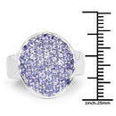 2.00 Carat Genuine Tanzanite .925 Sterling Silver Ring-7