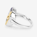 0.28 Carat Genuine Tanzanite .925 Sterling Silver Ring-10