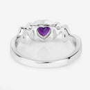 0.43 Carat Genuine Amethyst .925 Sterling Silver Ring-11