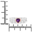 0.43 Carat Genuine Amethyst .925 Sterling Silver Ring-7