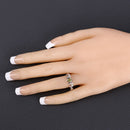 0.44 Carat Genuine Peridot .925 Sterling Silver Ring-13