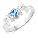 0.52 Carat Genuine Swiss Blue Topaz .925 Sterling Silver Ring-1