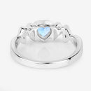 0.52 Carat Genuine Swiss Blue Topaz .925 Sterling Silver Ring-7