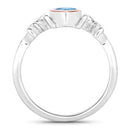 0.52 Carat Genuine Swiss Blue Topaz .925 Sterling Silver Ring-2