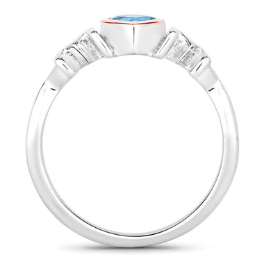 0.52 Carat Genuine Swiss Blue Topaz .925 Sterling Silver Ring - 0