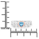 0.52 Carat Genuine Swiss Blue Topaz .925 Sterling Silver Ring-3