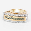 1.08 Carat Genuine Green Sapphire .925 Sterling Silver Ring-13