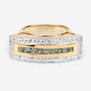 1.08 Carat Genuine Green Sapphire .925 Sterling Silver Ring-17