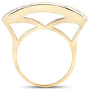 1.08 Carat Genuine Yellow Sapphire .925 Sterling Silver Ring-2