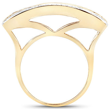 1.08 Carat Genuine Yellow Sapphire .925 Sterling Silver Ring - 0