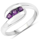 0.54 Carat Genuine Amethyst .925 Sterling Silver Ring-1
