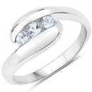 0.74 Carat Genuine Blue Topaz .925 Sterling Silver Ring-1