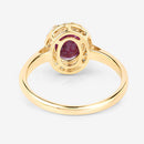 1.59 Carat Genuine Ruby and White Diamond 10K Yellow Gold Ring-7