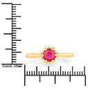 0.50 Carat Genuine Ruby 14K Yellow Gold Ring-3