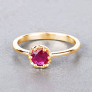0.50 Carat Genuine Ruby 14K Yellow Gold Ring-4