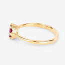 0.50 Carat Genuine Ruby 14K Yellow Gold Ring-6