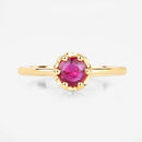 0.50 Carat Genuine Ruby 14K Yellow Gold Ring-8