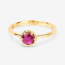 0.50 Carat Genuine Ruby 14K Yellow Gold Ring-9