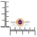 0.92 Carat Genuine Ruby and White Diamond 14K Yellow Gold Ring-3
