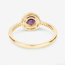 0.92 Carat Genuine Ruby and White Diamond 14K Yellow Gold Ring-7