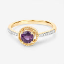 0.92 Carat Genuine Ruby and White Diamond 14K Yellow Gold Ring-9