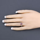 1.22 Carat Genuine Ruby and White Diamond 14K White Gold Ring-5