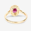 1.83 Carat Genuine Ruby and White Diamond 14K Yellow Gold Ring-7