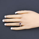 1.25 Carat Genuine Ruby and White Diamond 14K Yellow Gold Ring-5