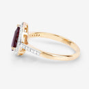 1.25 Carat Genuine Ruby and White Diamond 14K Yellow Gold Ring-6