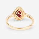 1.25 Carat Genuine Ruby and White Diamond 14K Yellow Gold Ring-7