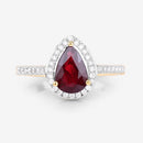 1.25 Carat Genuine Ruby and White Diamond 14K Yellow Gold Ring-8