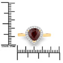 2.19 Carat Genuine Ruby and White Diamond 14K Yellow Gold Ring-3