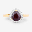 2.19 Carat Genuine Ruby and White Diamond 14K Yellow Gold Ring-8