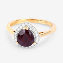 2.19 Carat Genuine Ruby and White Diamond 14K Yellow Gold Ring-9