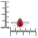 1.68 Carat Genuine Ruby and White Diamond 14K Yellow Gold Ring-3