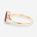 1.08 Carat Genuine Ruby and White Diamond 14K Yellow Gold Ring-6
