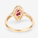 1.57 Carat Genuine Ruby and White Diamond 14K Yellow Gold Ring-7
