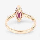 1.51 Carat Genuine Ruby and White Diamond 14K Yellow Gold Ring-7