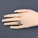 2.26 Carat Genuine Blue Sapphire and White Diamond 14K Yellow Gold Ring-5