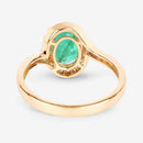 1.92 Carat Genuine Zambian Emerald and White Diamond 14K Yellow Gold Ring-7