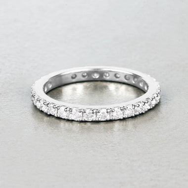 1.00 Carat Lab Grown Diamond 14K White Gold Ring - 0