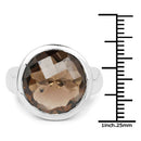 10.80 Carat Genuine Smoky Quartz .925 Sterling Silver Ring-7