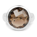 10.80 Carat Genuine Smoky Quartz .925 Sterling Silver Ring-8