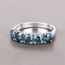 1.22 Carat Genuine Blue Diamond 14K White Gold Ring-4