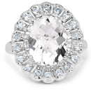 5.90 Carat Genuine Crystal Quartz and Swiss Blue Topaz .925 Sterling Silver Ring-8