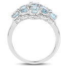 3.24 Carat Genuine Blue Topaz .925 Sterling Silver Ring-6
